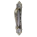 Chinflly Vintage Sliding Door Handle,Retro Barn Door French Vintage Door Pull for Cabinet Hardware Drawer Cabinet Accessories, Bronze