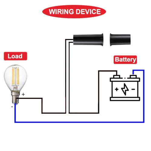 Gebildet 6pcs Recessed Wired Security Window Gate Contact Sensor Alarm Magnetic Reed Switch,Magnet Near - Connect Circuit, Magnet Away - Break Circuit,Magnetic Switch(Cylindrical,Black)