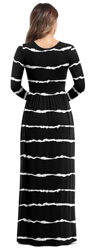 Image of VIISHOW Women's Long Sleeve Loose Plain Maxi Dresses Casual Long Dresses with Pockets