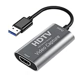 HDMI Capture Card 4K HDMI to USB Audio Video Capture Cards 1080P@60HZ Practical Compact Game Capture Card Grabber for Live Broadcasts Conference Rooms Video Recording for Windows Linux Mac OS System