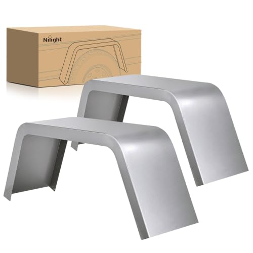 Image of Nilight Square Trailer Fenders Single Axle Mud Guards 14 to 16 in Wheels