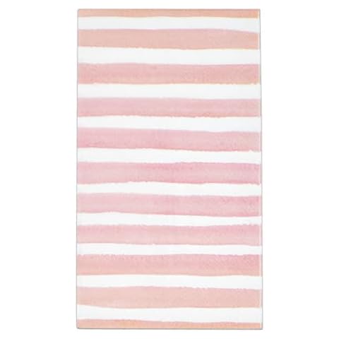 Gift Boutique 100 Pink & White Stripe Guest Napkins 3 Ply Disposable Paper Pack Striped Dinner Hand Napkin for Bathroom Powder Room Holiday Wedding Bridal & Baby Shower Decorative Towels Cover