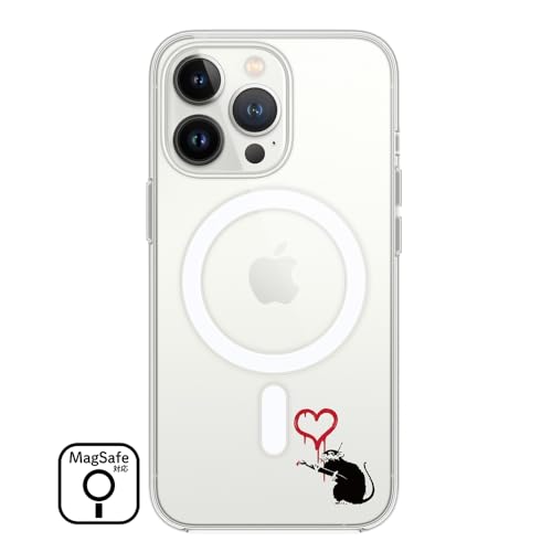 ONLYOU iphone se p P[X MagsafeΉ ؍ TPU PC A[g oNV[ Banksy Love Rat }Olbg }OZ[t  Jo[ iPhone7 iPhone8 iPhonese2 iPhonese3