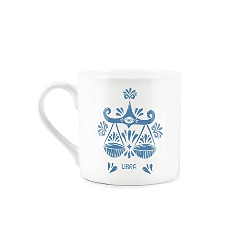 Purely Home Libra Mug - Pale Blue Star Sign - White Bone China Coffee/Tea Present Zodiac Gift - Image 2