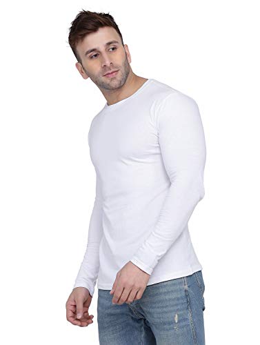 Image of Self Design Men Full Sleeve Round Neck Multicolor T-Shirt (Pack of 2)