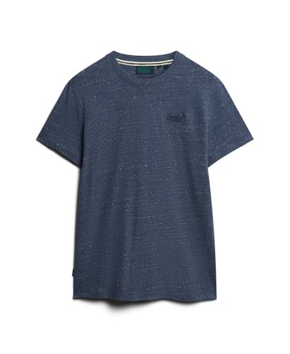 Superdry Vintage Logo Emb tee Camiseta, Deep Blue Heather, S para Hombre