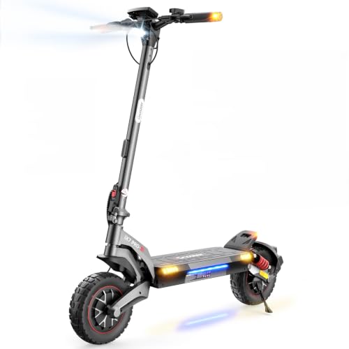 iScooter Patinete eléctrico Todoterreno iX7Pro, 500W*2 Doble Motor, Homologado DGT, 15AH Batería, Autonomía 55-60KM, Cerradura Electrónica, Smart App, Carga 150 kg, 4 Modos de Velocidad 10'