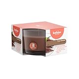 bolsius true scents candela profumata in giara - fragranza oud wood - colore marrone cioccolato - small - lunga durata di 14 ore - estratti naturali - candela decorativa - cera - senza fumo