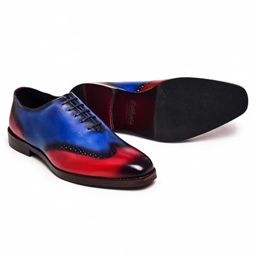 Image of Lethato Handcrafted Wholecut Oxford Men's Genuine Leather Lace Up Dress Shoes