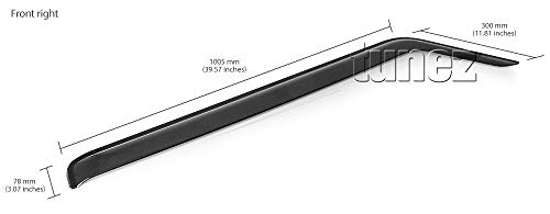 TUNEZ® Fenstertür Visier Wetterschutz Windabweiser Kompatibel mit Suzuki Jimny GJ 2019 2020 2021 Installation nur an den vorderen 2 Türen.