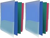 School Smart 8-Pocket Project Organizer, Polypropylene, Multicolor, 1 Count (Pack of 2)
