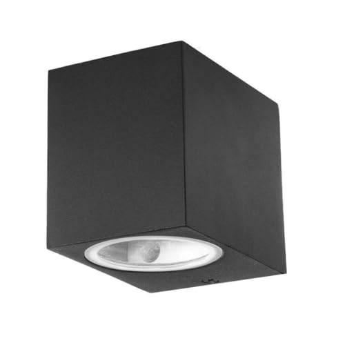 Preisvergleich Produktbild Lampenfassung Wall Light Aluminium Square Satin Schwarz