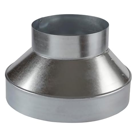 10" X 6" Duct Reducer & Increaser Non-Crimped Single Wall Galvanized Sheet Metal ducting Connector for Airflow, Heating, Cooling, & air Ventilation Systems Fittings Cover