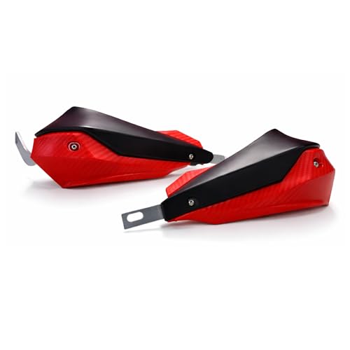 Image of Universal Motorcycle Hand Guard Wind Protector | Durable ABS Handguards for All Bikes Model (Black /Red)