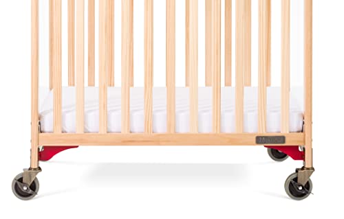 Child Craft Safe Haven Daycare Evacuation Compact Crib With Casters, Natural #TOP4