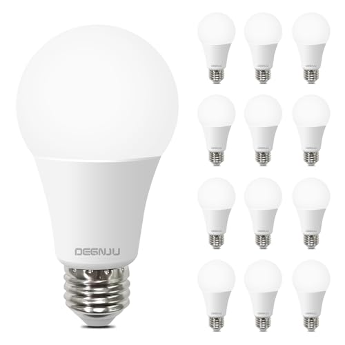 Image of LED Light Bulbs, 100 Watt led Bulb Warm White, 5000K Daylight Light Bulbs, E26 Standard Base, 1500 Lumens, Non-Dimmable, 13W Bright White LED Bulbs for Bedroom Home Office, 12 Pack