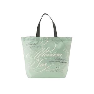 [ アフタヌーンティー リビング ] AfternoonTea LIVING エコバッグ・買い物バッグ HP85 スリットポケット付きロゴバッグM/ヴェロニカ・ハリム グリーン" 