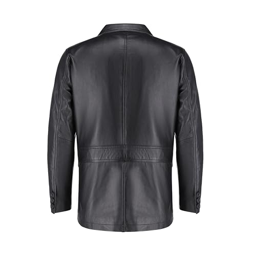 Image of TLC Genuine Leather Blazer Men | Notched Collar Classic Gentleman Style Leather Coats for Men