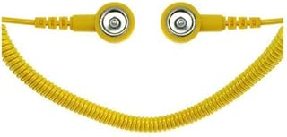 Safeguard WL42091 ESD - Cable en espiral (2 MOhm, 10/10 mm, 3,6 m), color amarillo