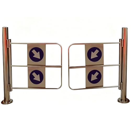 Puerta batiente automática con seguridad bidireccional y función de cierre automático, puerta peatonal manual, barrera universal de acero inoxidable para control de entrada de tienda