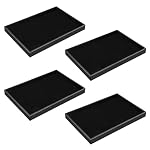 4 Pcs Stackable Jewelry Tray Black Showcase Display Jewelry Organizer Tray Bracelet Ring Earring Necklace Organizer Empty Plate for Drawers Countertop