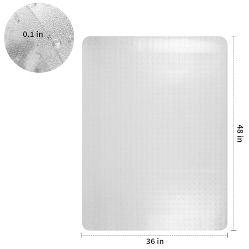 Large Chair Mat for Carpets Heavy-Duty Desk Chair Mat for Office, Studio & Pet Areas | Non-Slip Floor Mat with Grip Spikes, Smooth Glide Surface, Easy Clean & Extra Thick Carpet Protector (36\" x 48\")