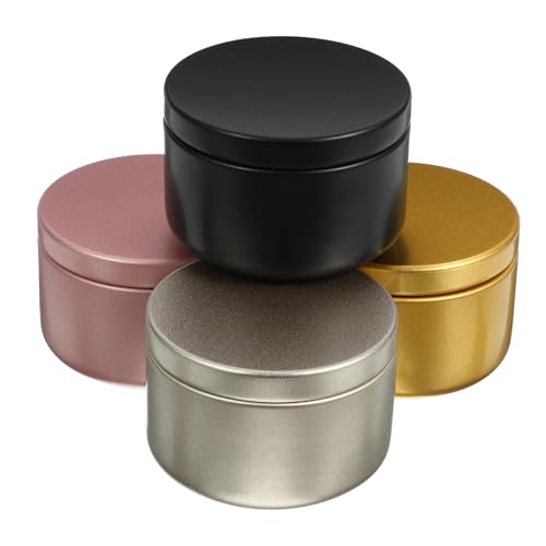 ERINGOGO Candle Jar Tin Containers 24 Pcs Aluminum Candle Making Jars Lids for Aromatherapy