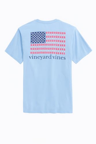 vineyard vines Men's Drift Dye Beer Pong Flag Short-Sleeve Pocket Tee