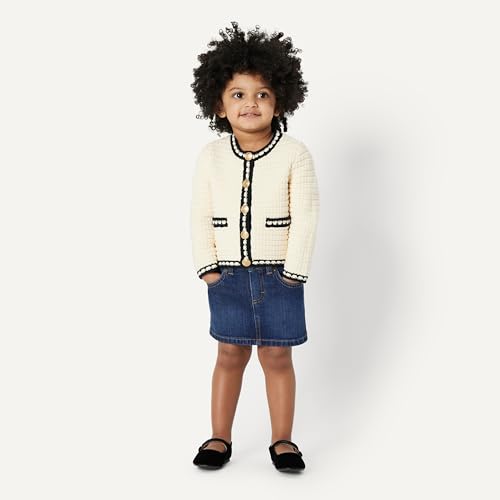 Amazon Essentials Mädchen Regular-Fit-Jeans-Skort mit Mittlerem Stretchanteil, Dunkler Schatten, 8 Jahre