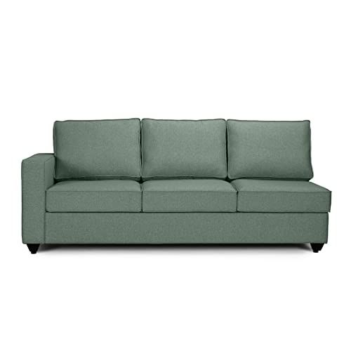 Image of Wakefit Sofa Set | 3 Year Warranty | Sofa 3 Seater, 3 Seater Sofa for Living Room, Wooden Sofa Set, 3 Seater + Right Aligned, Sofa for Living Room - Napper(Omega : Green)