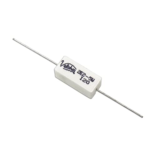 Image of 2.2 Ohm (Ω) 5 Watt Fusible Ceramic Cement Power Resistor Pack of 5pcs
