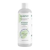 KUNPHY Ultrasonic Retainer Cleaner Solution Concentrate-Professional Cleaning of Retainers, Denture, Invisible Aligners, Mouth Guards, Night Guards, Remove Odors, Discoloration & Stains 8 oz(Mint)