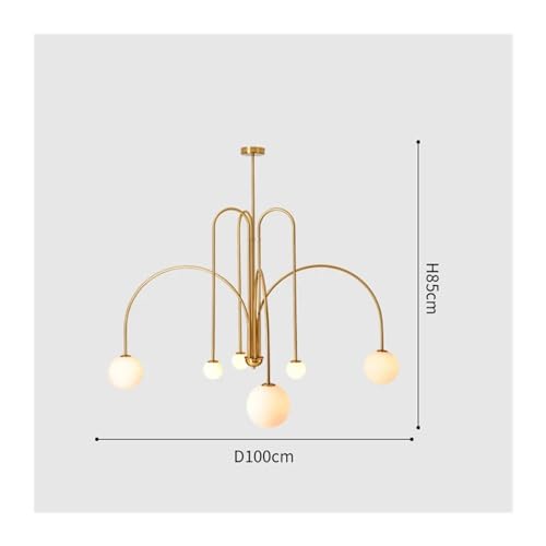 Lámpara sputnik minimalista con brazos metálicos de diseño puro 4