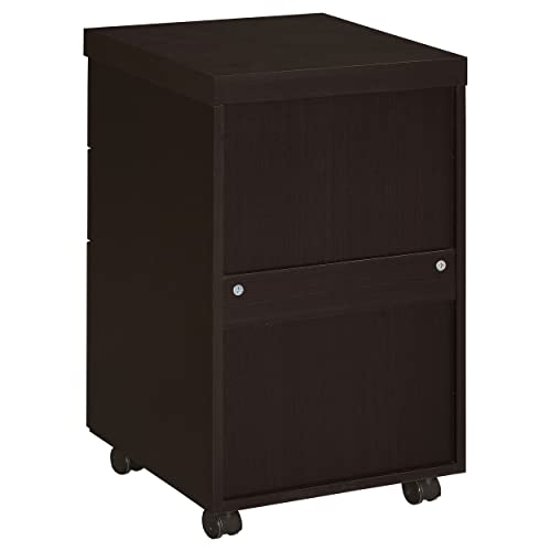 Skylar 3-Drawer Mobile File Cabinet Cappuccino #TOP7