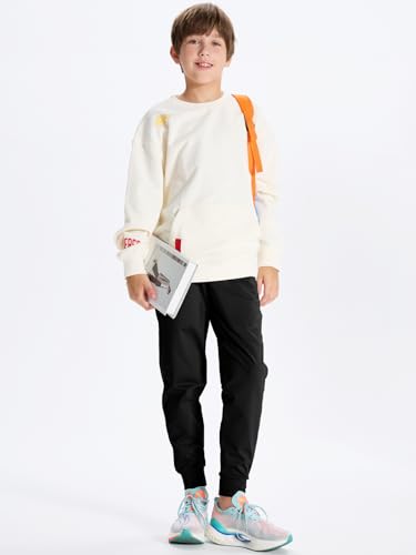 DEVOROPA Toddler to Youth Boys Joggers Kids Tapered Leg Sweatpants Lightweight Running Soccer Sports Athletic Pants Pockets3