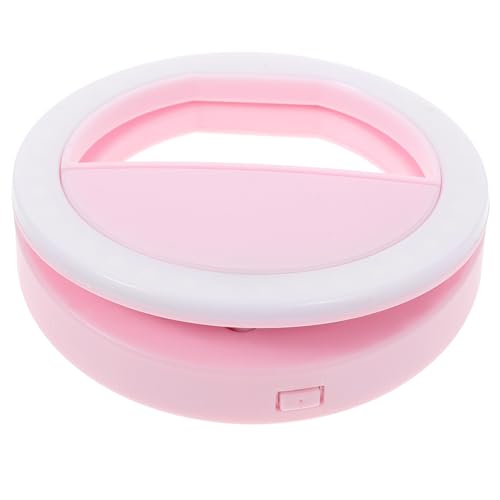 POPETPOP Anillo Luz Selfie con Clip para Móvil y Tablet LED Redondo Luz sin Dañar Pantalla Compatible con Teléfono Portátil y Portátil para Videollamadas y Fotografía