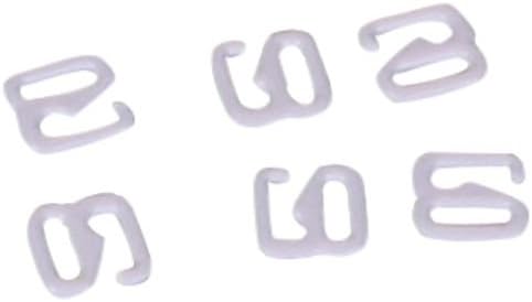 Porcelynne White Nylon Coated Metal Replacement Bra Strap Slide Hook - 1/4" (7mm) Opening - 200 Pieces