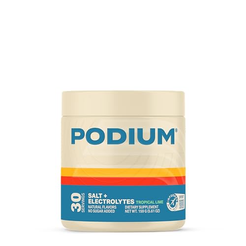 Podium Nutrition x HWPO Training Salt + Electrolytes Powder, Tropical Lime, Post Workout Hydration & Muscle Recovery Support, Electrolyte Drink, Magnesium, Potassium,Calcium, Sodium Salts, 30 Servings