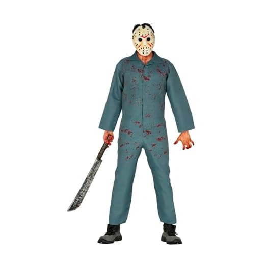 FIESTAS GUIRCA Disfraz de Psycho Killer para Hombre - Disfraz de Asesino con Mono de mecánico - Disfraces de Halloween para Hombre Talla Adulto XL