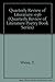 Produktbild Quarterly Review of Literature (Quarterly Review of Literature Poetry Book Series)