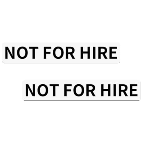 Not for Hire Magnets for Trucks & Vans - 2 Pack Heavy Duty Magnetic Signs - 3.5 x 21 Inch Magnetic Stickers for Commercial Vehicles Trucks Trailers - Meets US DOT Display Guidelines