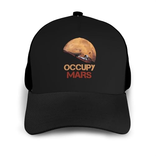 Occupy Mars Unisex Classic Adjustable Curved Brim Baseball Cap, Trucker Hat3