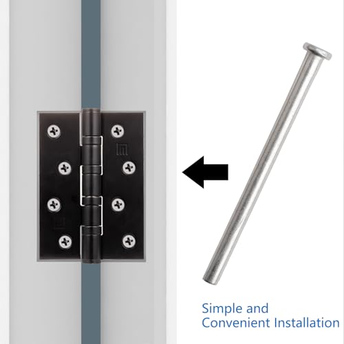 INCREWAY Türscharnierstifte, 6 Stück, Wohntürscharnierstifte, 8,9 cm, langlebig, moderner Stil, Scharnierstifte für Innentür-Sicherheitsersatz, silberfarben