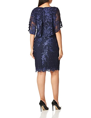 Image of Alex Evenings Women's Short Embroidered Cocktail Dress, Wedding Guest (Petite and Regular Sizes)