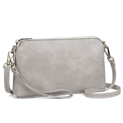 GAEKEAO Crossbody Bags for Women Small Genuine Leather Shoulder Handbag Clutch Purses Cross Body Bag with Wristlet