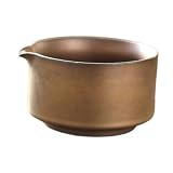 PIXZCSA Japanische Matcha Schale für die Zubereitung von geschlagenem Tee – ein einzigartiges Erlebnis für Zuhause oder das Büro. Handgefertigte Porzellanschale zum, Bronze, 14 x 8 cm