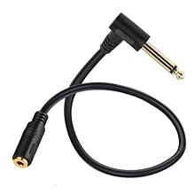 6.35mm mono male to 3.5mm stereo female audio conversion cable, mainly used for audio cable extension and conversion, to solve the trouble of not long enough, high-definition sound quality without noise, lossless transmission suitable for transmittin...