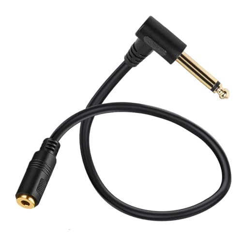 Adaptador de auriculares 3,5 mm a 6,35 mm TRS contra tirones para mesa de mezclas y audio