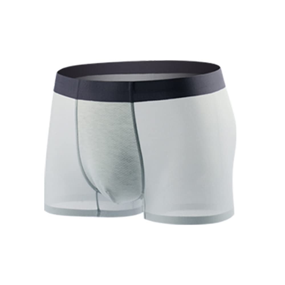 Digital baby Men's Underwear Ice Silk Boxer Briefsee-Through Transparent Briefs