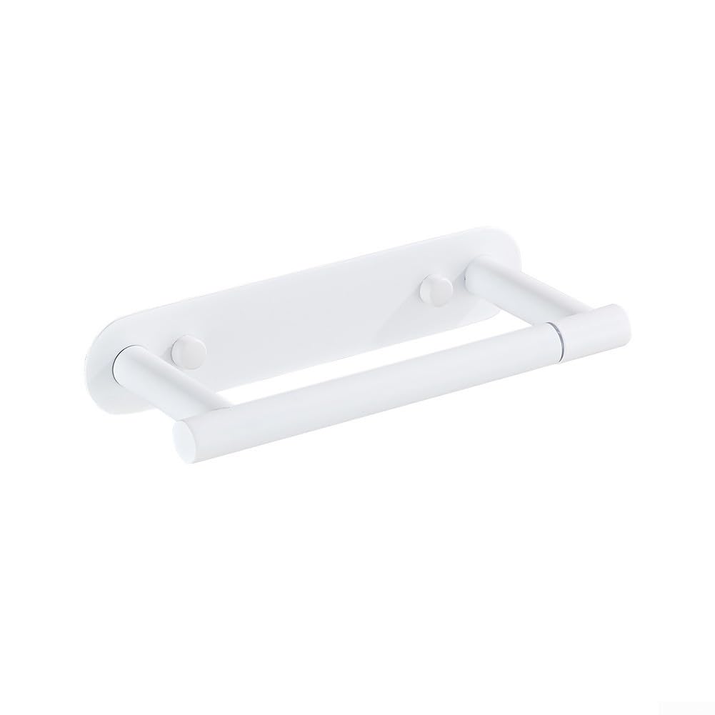 Sumsoctober 304 Stainless Steel Toilet Paper Holder Rustproof(White)